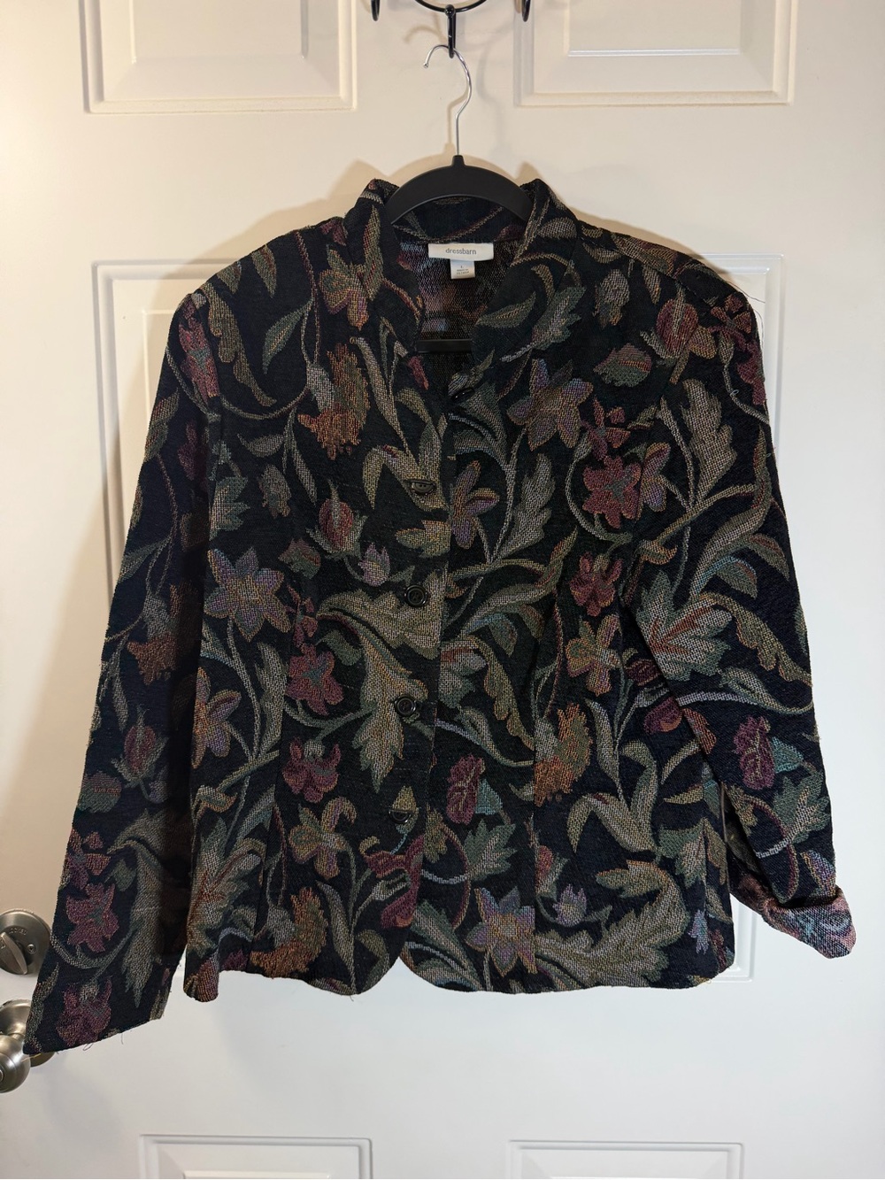 Dressbarn Floral Tapestry Blazer Women’s Large Multicolor Jacket